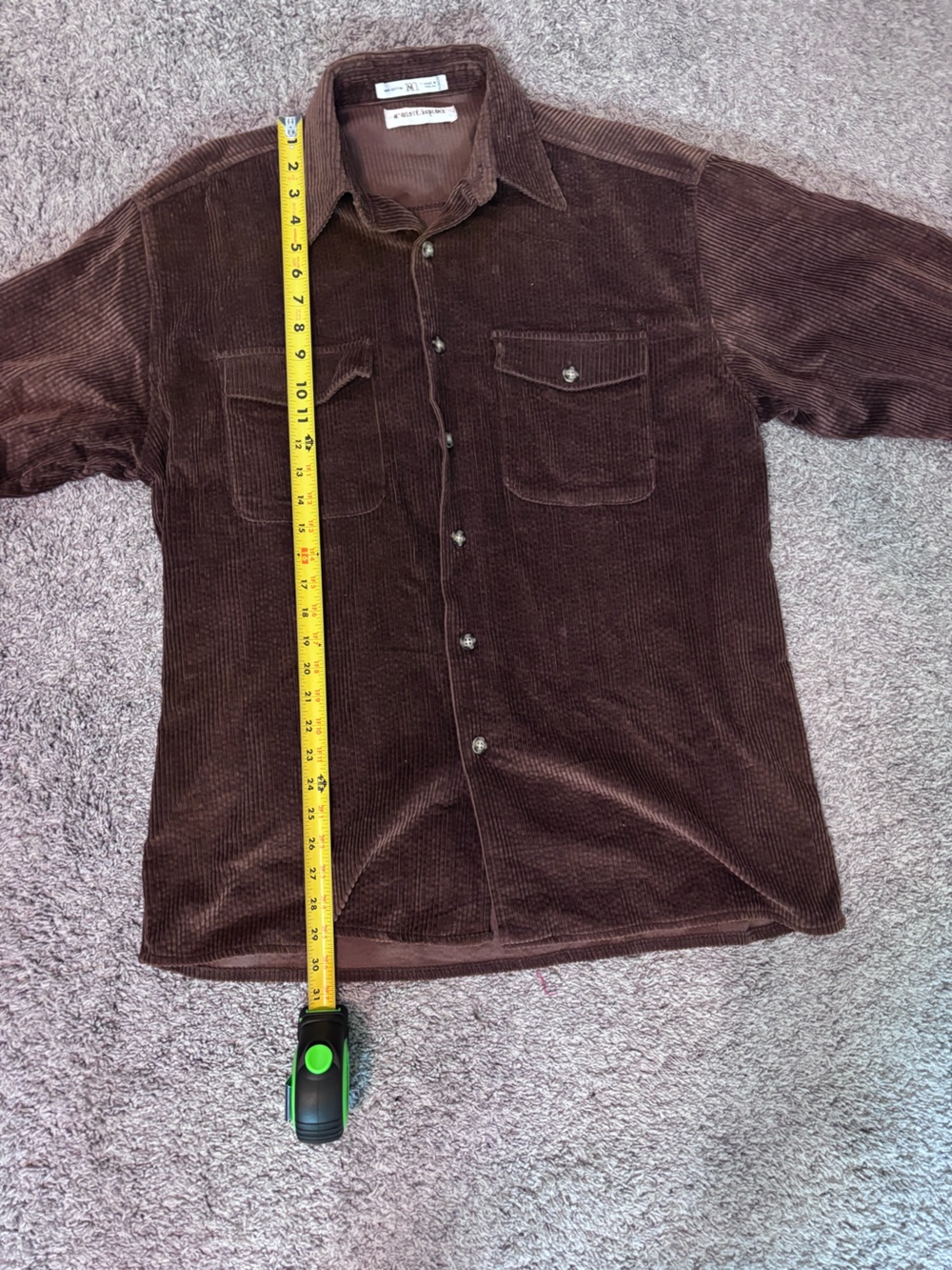 Vintage Rustique Corduroy Button-Up Shirt Jacket in Deep Brown 100% cotton Med - Picture 8 of 9